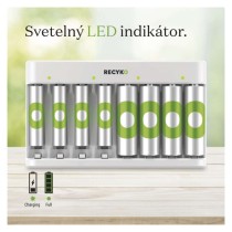 GP nabíjačka batérií Eco E821 + 4× AA 2100 + 4× AAA 850