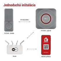GoSmart Domový bezdrôtový zvonček P5735SS do zásuvky s WiFi