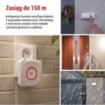 GoSmart Dzwonek bezprzewodowy z WiFi, biały