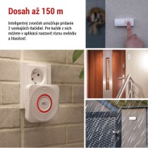 GoSmart Domový bezdrôtový zvonček P5735WS do zásuvky s WiFi