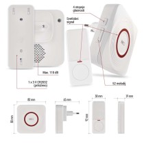 GoSmart Brezžični hišni zvonec P5735WS za vtičnico z WiFi