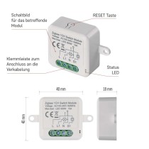 GoSmart Schaltermodul IP-2101SZ, ZigBee, 1-Kanal