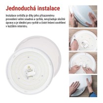 LED přisazené svítidlo TIVI, A CLASS, kruhové bílé 19W, IP44, neutrální bílá