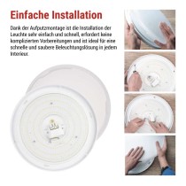LED-Deckenleuchte TIVI, A CLASS, rund weiß 19W, IP44, Neutral Weiß