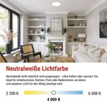 LED-Deckenleuchte TIVI, A CLASS, rund weiß 19W, IP44, Neutral Weiß