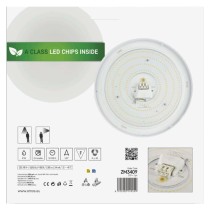 LED přisazené svítidlo TIVI, A CLASS, kruhové bílé 19W, IP44, neutrální bílá