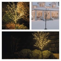 LED vianočný stromček, 120 cm, vonkajšia aj vnútorná, teplá biela, časovač