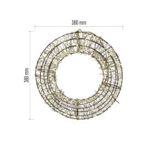 LED vianočný veniec – 480 LED, vonkajší aj vnútorný, teplá biela