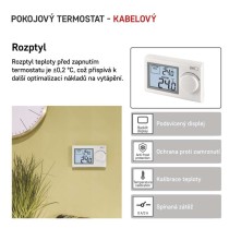 Pokojový manuální drátový termostat P5604
