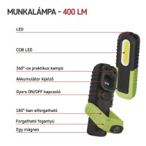 EMOS Akkumulátoros COB LED lámpa 400lm