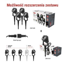 GoSmart Oświetlenie punktowe LED RGB IC + CCT, IP65, zestaw rozszerzający 1 szt., WiFi