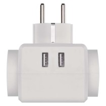 Rozgałęźnik 3× czarny, 2× USB