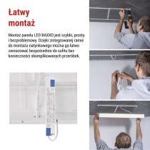 Panel LED natynkowy przysadzony BAXXO 60×60 36W IP20 neutralna biel UGR