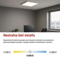 Panel LED natynkowy przysadzony BAXXO 60×60 36W IP20 neutralna biel UGR