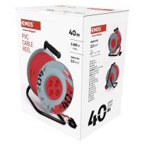 Kábeldob 40 m / 4 aljzat / fekete / PVC / 230 V / 2,5 mm2