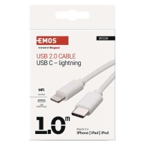 Nabíjací a dátový kábel USB-C 2.0 / Lightning MFi, 1 m, biely