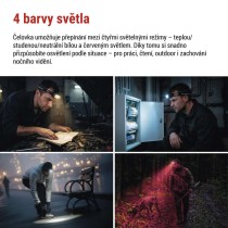 LED nabíjecí čelovka P3546, 550 lm, 110 m, Li-Pol 1000 mAh / 3× AAA