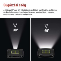 EMOS LED Fejlámpa tölthető P3546, 550 lm, 110 m, Li-Pol 1000 mAh / 3× AAA