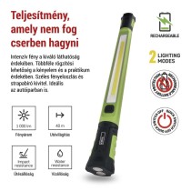 COB LED újratölthető zseblámpa P4545, 1000 lm, 2600 mAh