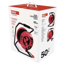 Kültéri kábeldob 50 m / 4 aljzat / fekete / gumi / 230 V / 2,5 mm2