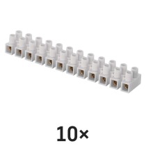 Kostka terminal block 12x10,00 mm biała 10 szt