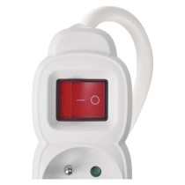 Przedłużacz 2 m / 4 gniazda / z wyłącznikiem / biały / PVC / 1 mm2