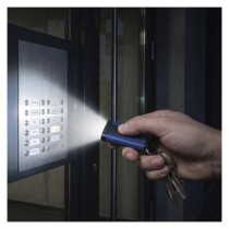 Uzlādējams mini LED lukturītis - atslēgu piekariņš, 100 lm, 12 gab., vitrīna