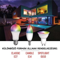 LED izzó GoSmart A60 / E27 / 9 W (60 W) / 806 lm / RGB / dimmelhető / WiFi