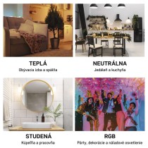 LED žiarovka GoSmart MR16 / GU10 / 4,8 W (35 W) / 400 lm / RGB / stmievateľná / WiFi