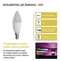 LED žiarovka GoSmart sviečka / E14 / 4,8 W (40 W) / 470 lm / RGB / stmievateľná / WiFi