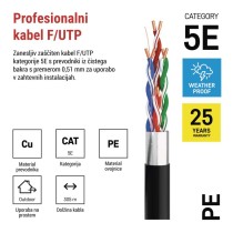 Kabel CAT5E FTP, outdoor, 305M