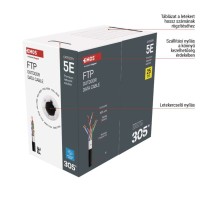 EMOS FTP kábel CAT 5E , outdoor, 305m