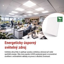LED panel LUXXO backlit 60×60, čtvercový vestavný bílý, 22W neutr. b.