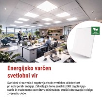 LED panel LUXXO backlit 60×60, kvadratni, vgradni, bel, 22W NW