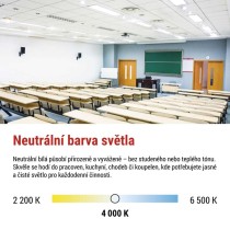 LED panel LUXXO backlit 60×60, čtvercový vestavný bílý, 22W neutr. b.