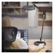 LED stolná lampa KAREN, sivá