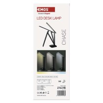LED stolná lampa CHASE, čierna