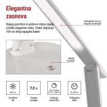 Namizna LED svetilka CHASE bela