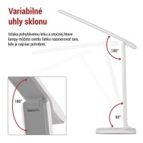 LED stolná lampa CHASE, biela