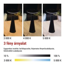 EMOS Jason LED asztali lámpa, újratölthető
