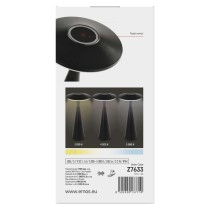 LED stolní lampa JASON, nabíjecí, černá