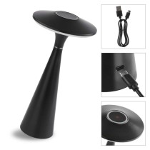 LED stolní lampa JASON, nabíjecí, černá