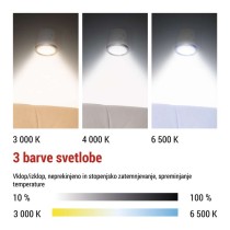 Namizna LED svetilka ABBIE, polnilna, bela