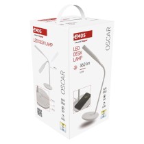 LED stolní lampa OSCAR, bílá