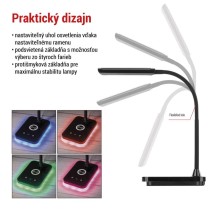 LED stolná lampa KYLE, čierna