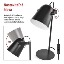 Stolná lampa NINA, čierna
