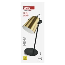Stolní lampa NINA na žárovku E27, zlatá