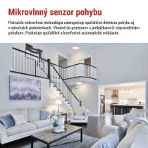 LED stropné svietidlo TIVI, A CLASS, MW sensor, okrúhle biele 12,5W, IP44, Neutrálna biela