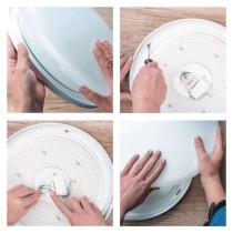 LED mennyezeti lámpatest TIVI, A CLASS, kerek, fehér 19W, IP44, Természetes fehér