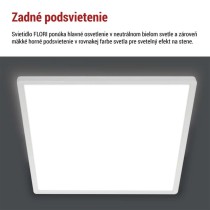 LED prisadené svietidlo FLORI štvorcový, biele, 22W, neutrálna biela